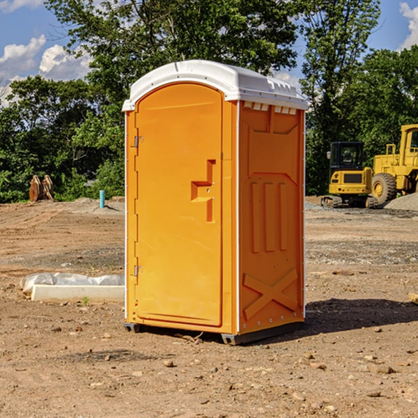 how often are the porta potties cleaned and serviced during a rental period in Sumner